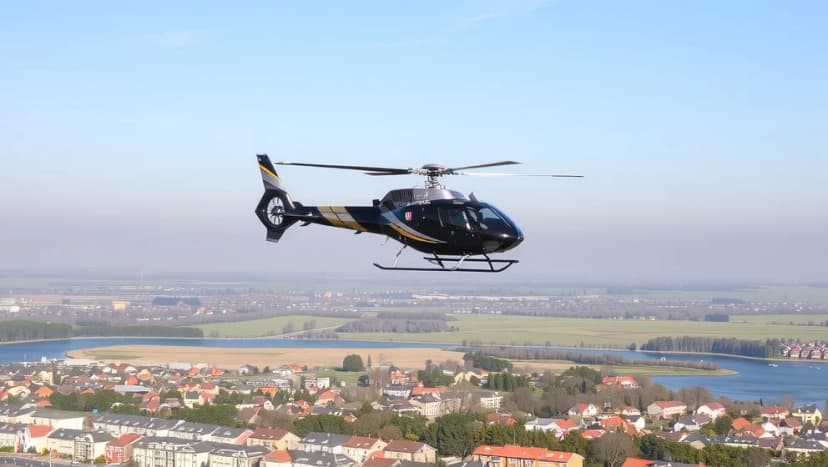 Helikopter över Täby nu